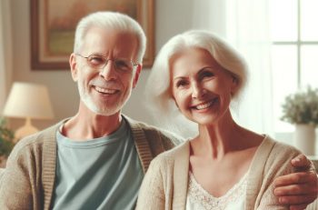 coppia pensionata che sorride